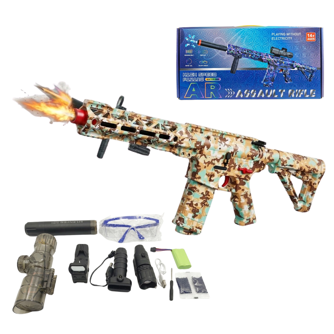 PISTOLA DE JUGUETE LANZADOR DE HIDROGEL MODELO AR RIFLE PARA NIÑOS Y ADULTOS / MILITAR Y ACCESORIOS LENTES - 1