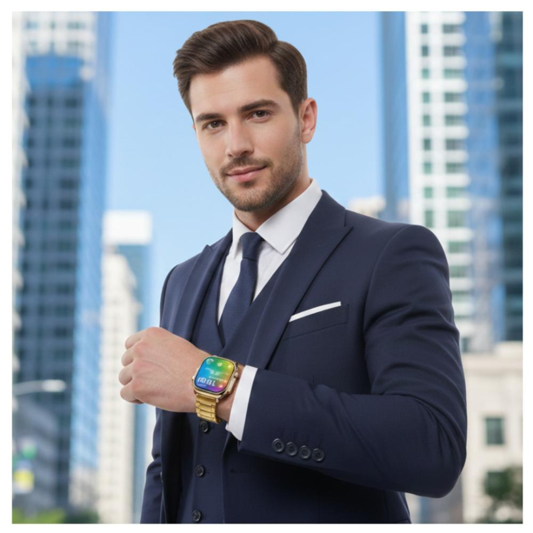 RELOJ G9 PRO MAX GOLDEN DORADO PARA HOMBRE CABALLERO / BLUETOOH LLAMADAS - 3