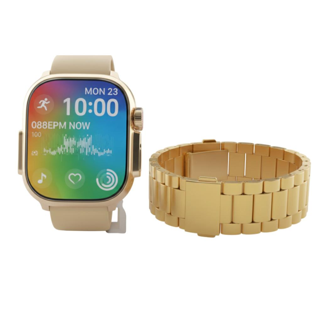 RELOJ G9 PRO MAX GOLDEN DORADO PARA HOMBRE CABALLERO / BLUETOOH LLAMADAS - 4