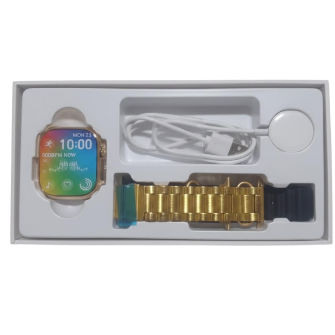 RELOJ G9 PRO MAX GOLDEN DORADO PARA HOMBRE CABALLERO / BLUETOOH LLAMADAS - 5