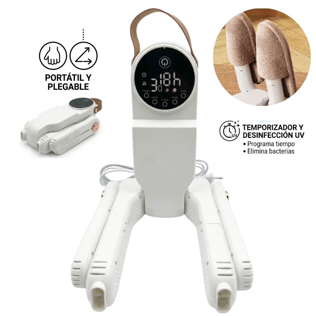 SECADOR ELÉCTRICO PARA ZAPATOS ALÁMBRICO PORTÁTIL DESINFECCIÓN UV USO DOMÉSTICO - 1