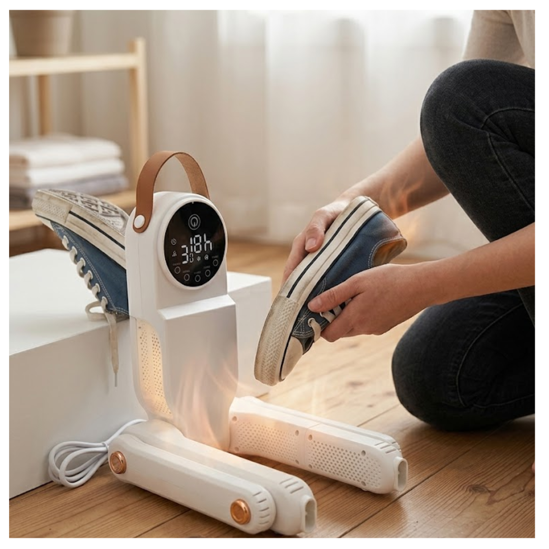 SECADOR ELÉCTRICO PARA ZAPATOS ALÁMBRICO PORTÁTIL DESINFECCIÓN UV USO DOMÉSTICO - 3