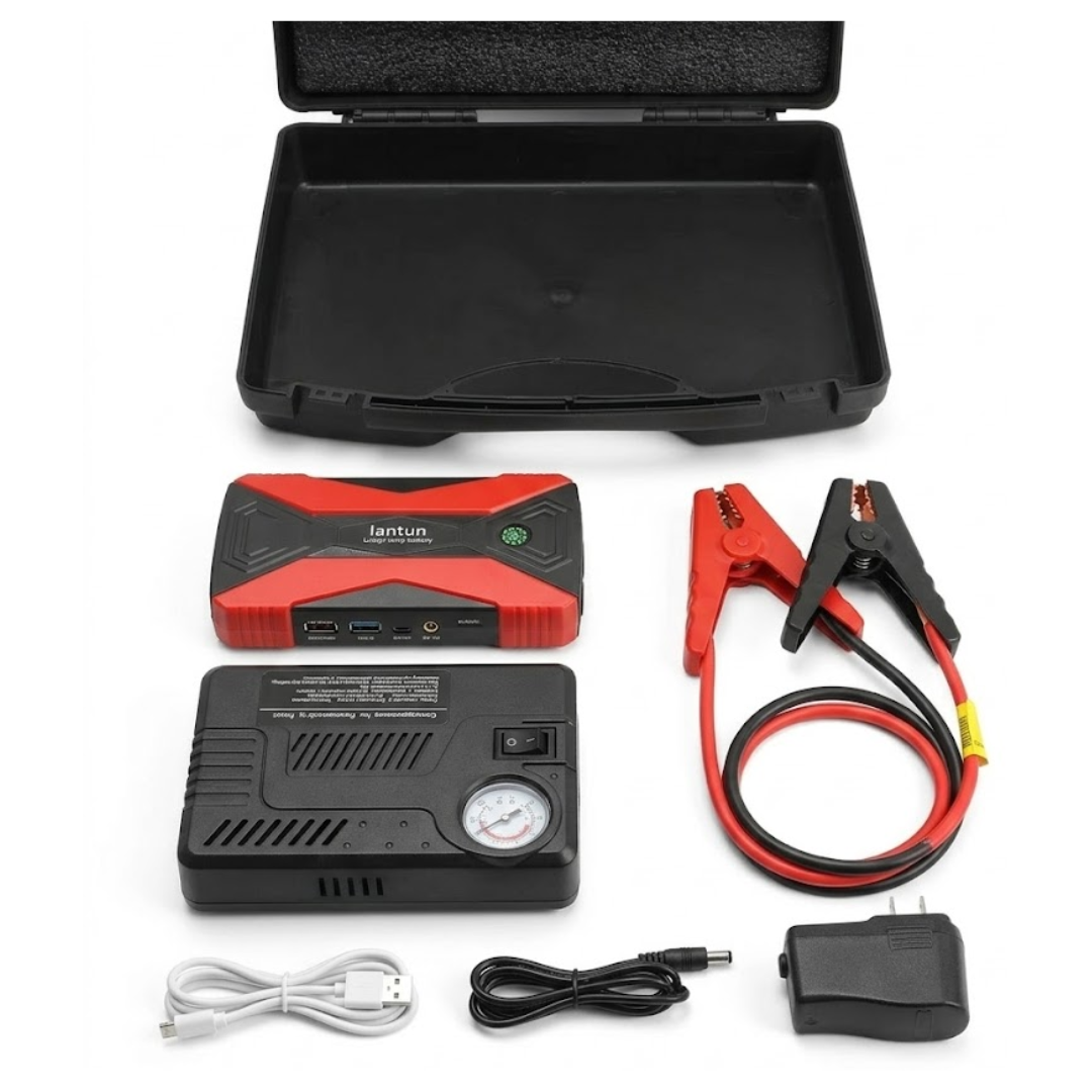 ARRANCADOR DE BATERÍA DE VEHÍCULO CABLE PASAR CORRIENTE POWER MALETÍN PORTABLE LANTUN - 4