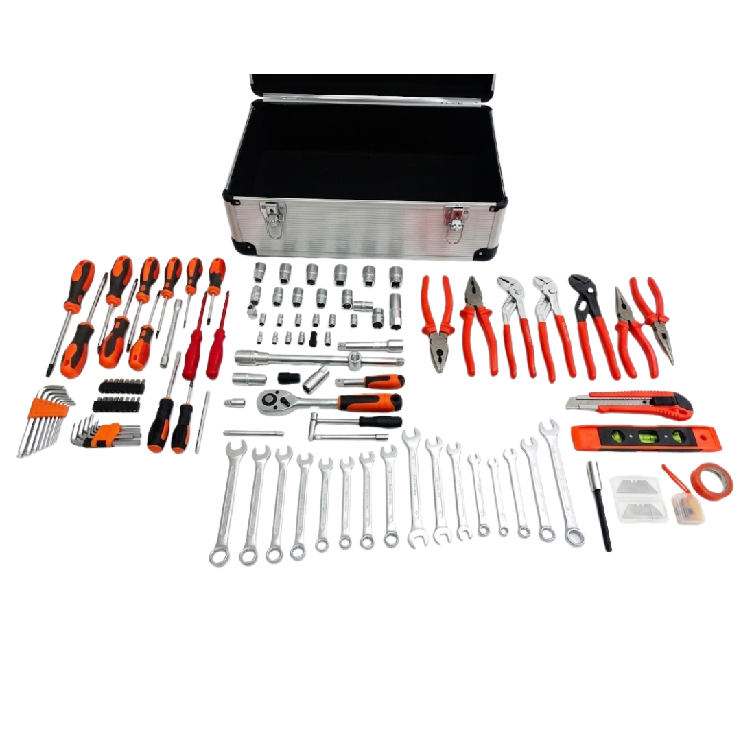 KIT DE HERRAMIENTAS DE 187 PCS + MALETÍN PORTÁTIL ACERO INOXIDABLE ESTUCHE ORGANIZADOR USO DOMÉSTICO Y PROFESIONAL - 1