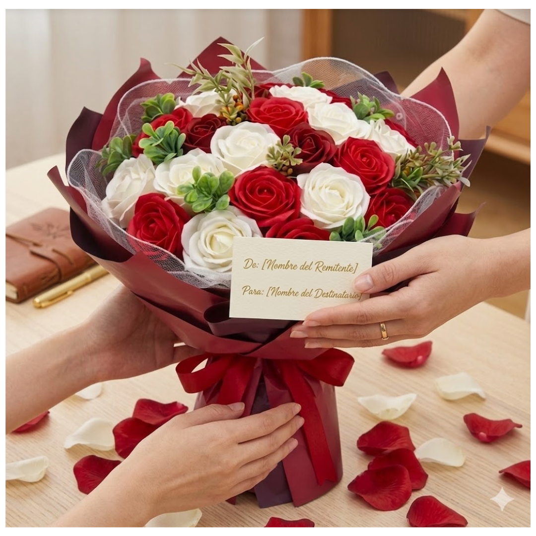 RAMO DE ROSAS Y FLORES PARA REGALO DIA DE LA MADRE PERSONA ESPECIAL - 2