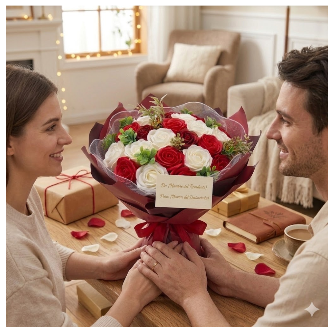 RAMO DE ROSAS Y FLORES PARA REGALO DIA DE LA MADRE PERSONA ESPECIAL - 3