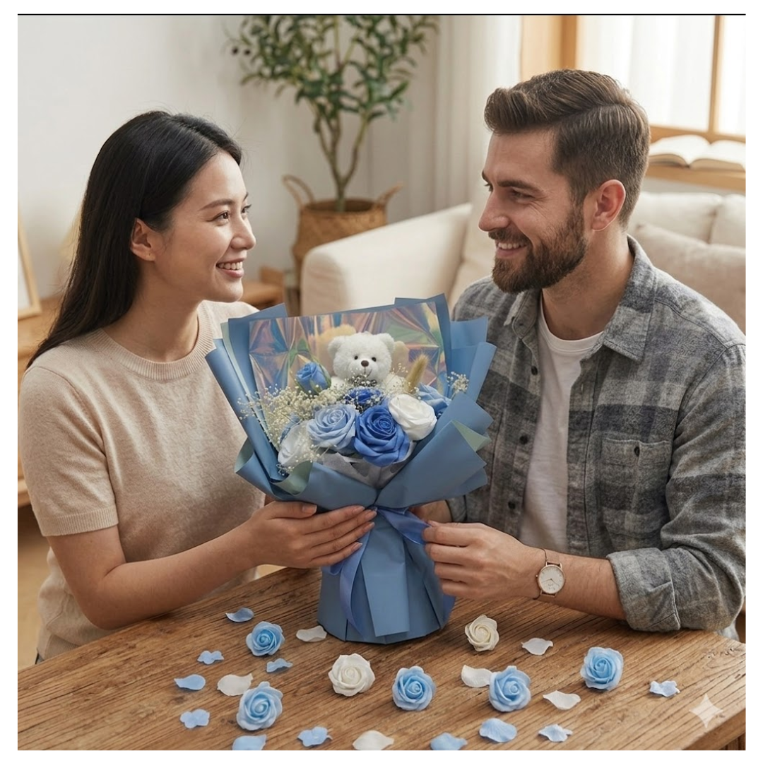 RAMO DE ROSAS Y FLORES PARA REGALO DIA DE LA MADRE PERSONA ESPECIAL - 3