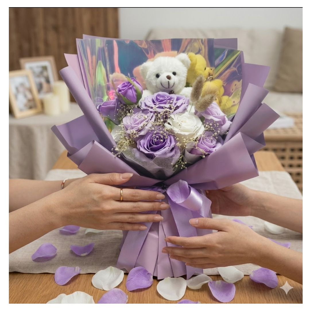 RAMO DE ROSAS Y FLORES PARA REGALO DIA DE LA MADRE PERSONA ESPECIAL - 2