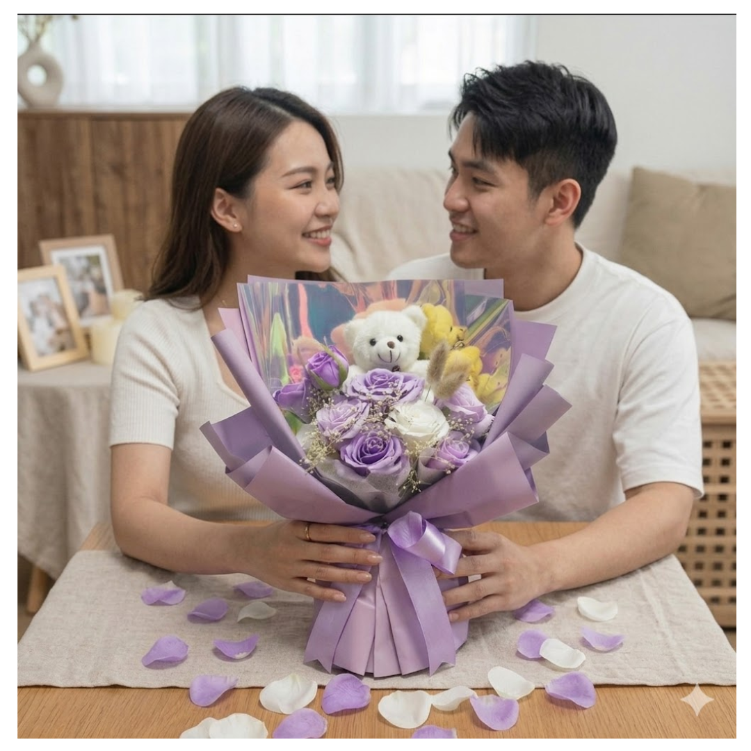 RAMO DE ROSAS Y FLORES PARA REGALO DIA DE LA MADRE PERSONA ESPECIAL - 3