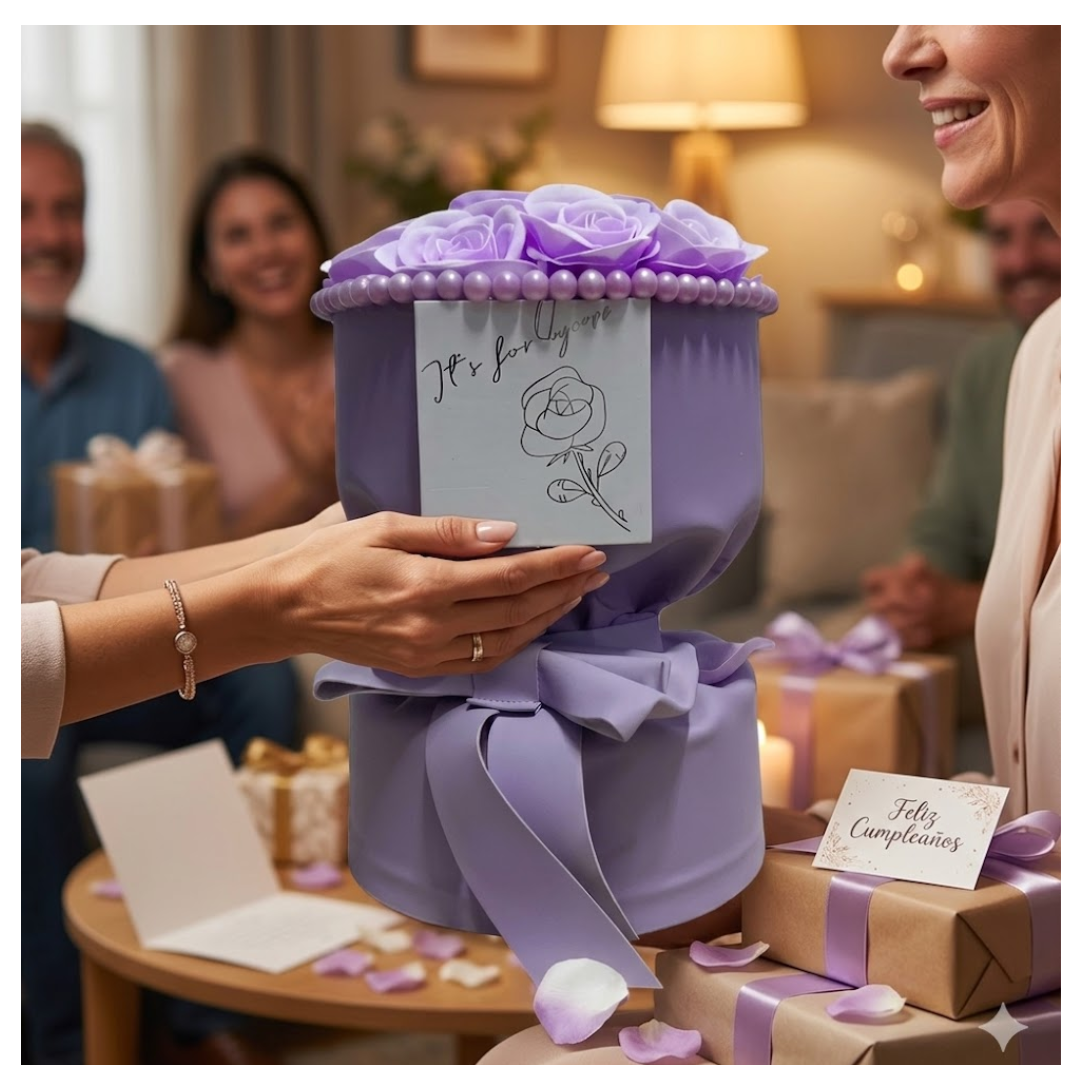 RAMO DE ROSAS Y FLORES PARA REGALO DIA DE LA MADRE PERSONA ESPECIAL - 2