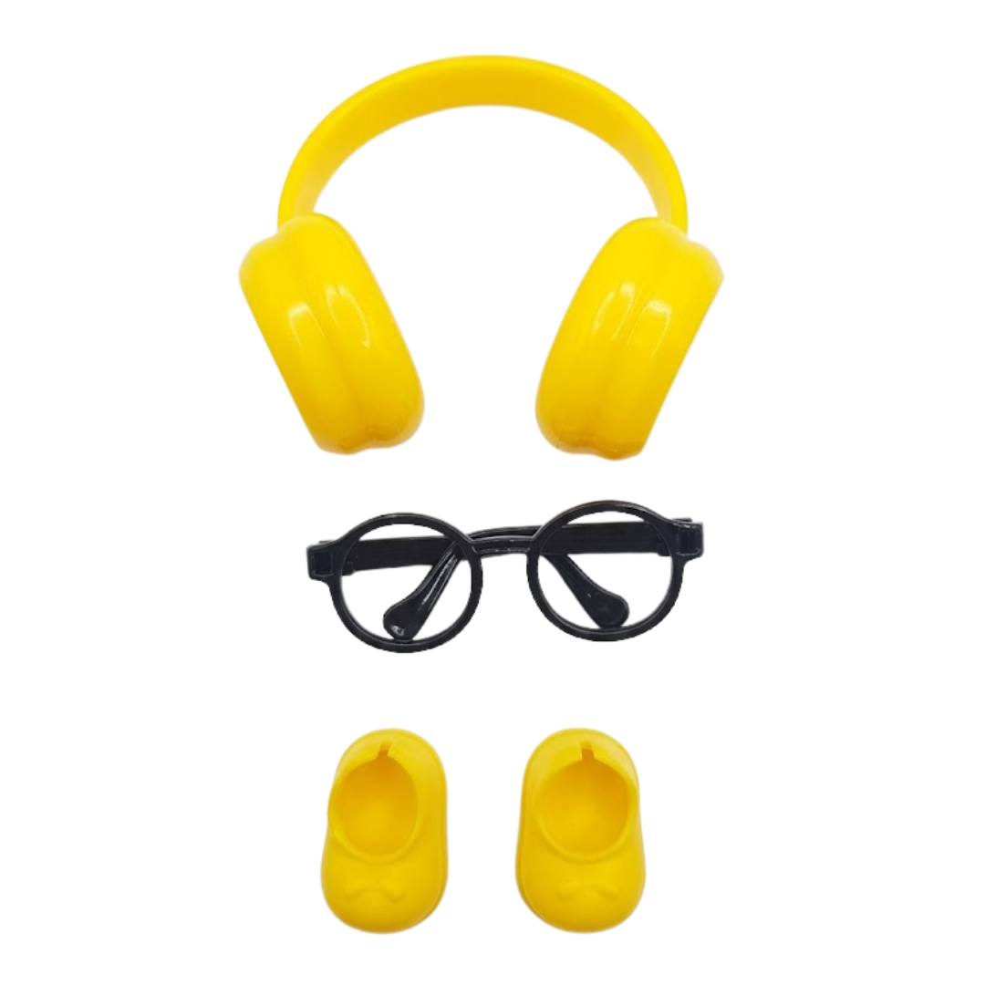 ACCESORIOS PARA TU LABUBU AUDÍFONO + LENTES + ZAPATOS / SUPER COMBO SORPRESA MULTICOLOR - 2