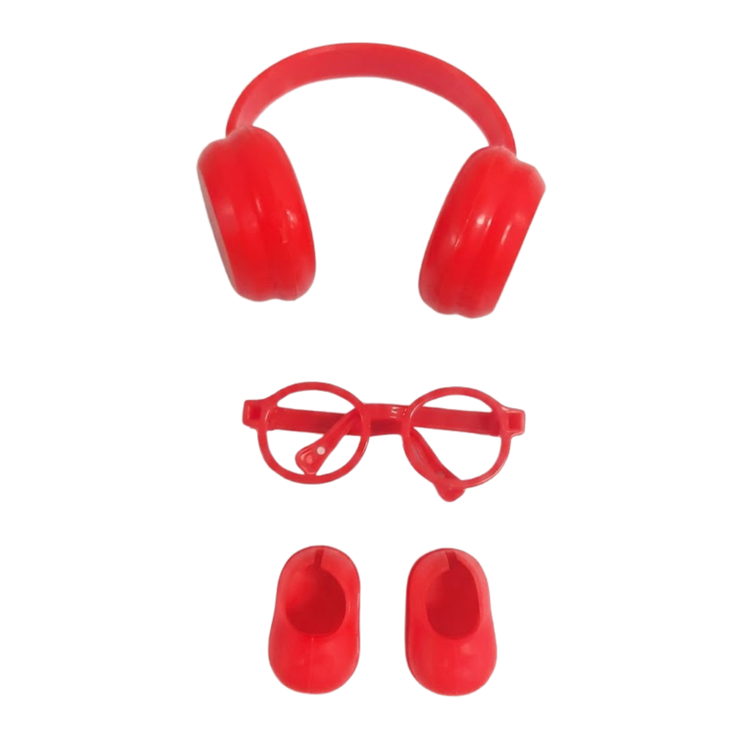 ACCESORIOS PARA TU LABUBU AUDÍFONO + LENTES + ZAPATOS / SUPER COMBO SORPRESA MULTICOLOR - 3