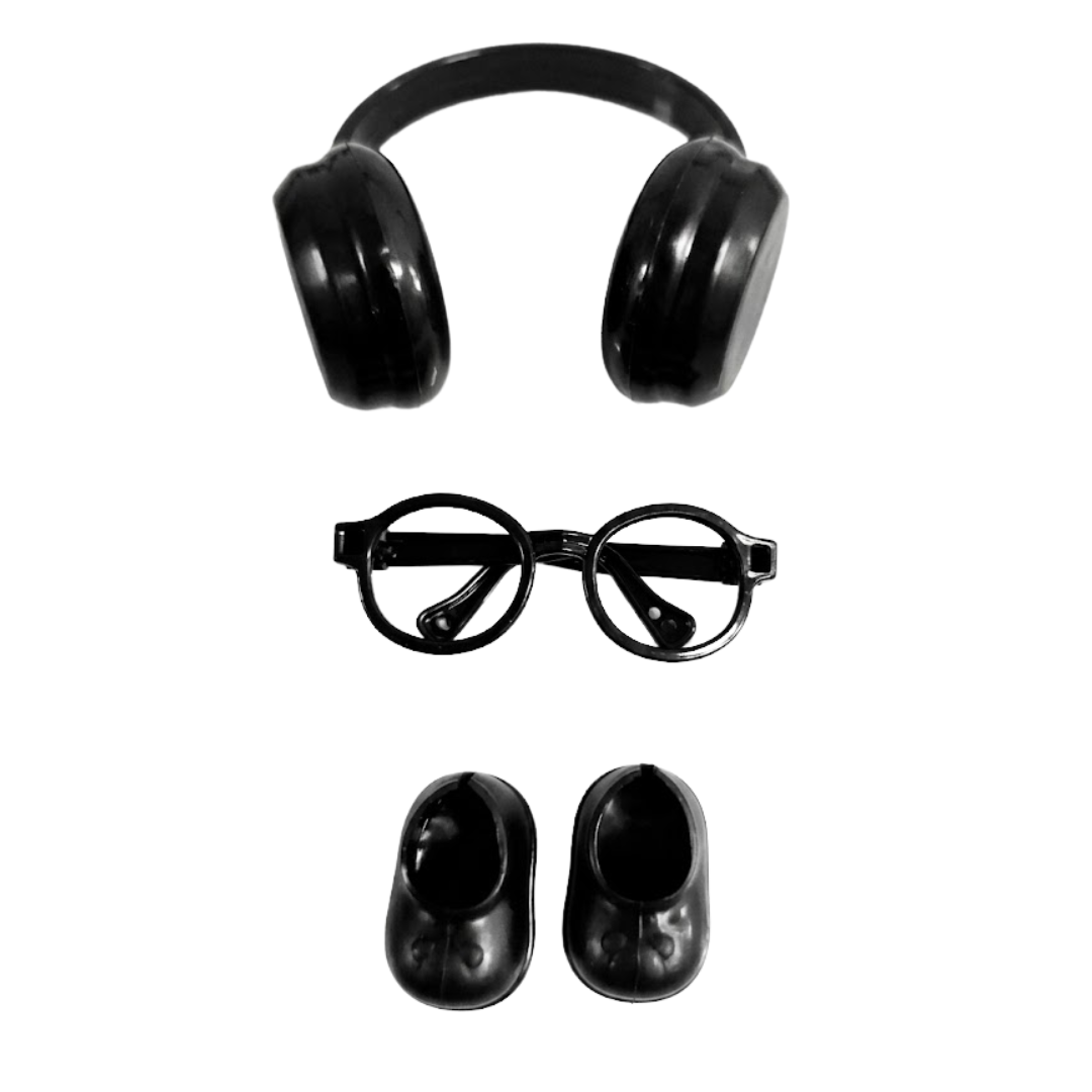 ACCESORIOS PARA TU LABUBU AUDÍFONO + LENTES + ZAPATOS / SUPER COMBO SORPRESA MULTICOLOR - 4