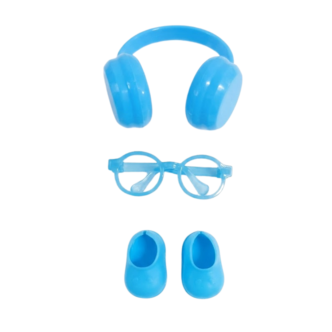 ACCESORIOS PARA TU LABUBU AUDÍFONO + LENTES + ZAPATOS / SUPER COMBO SORPRESA MULTICOLOR - 6