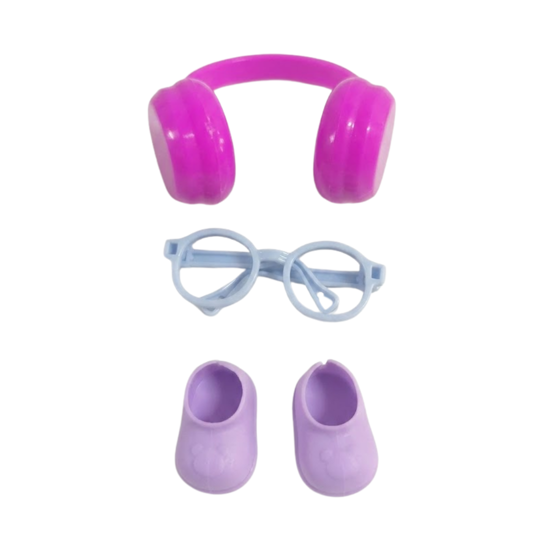 ACCESORIOS PARA TU LABUBU AUDÍFONO + LENTES + ZAPATOS / SUPER COMBO SORPRESA MULTICOLOR - 7