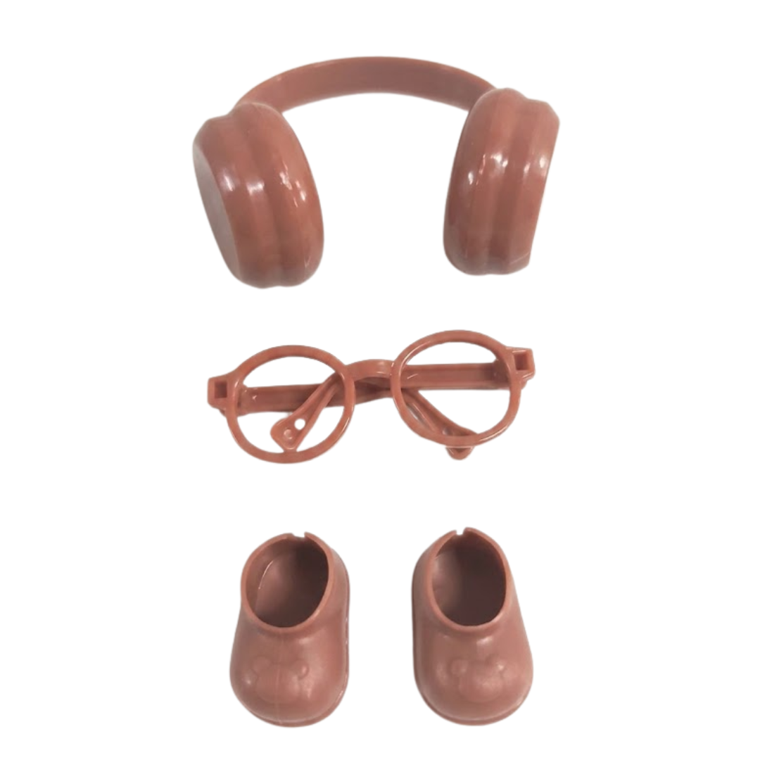 ACCESORIOS PARA TU LABUBU AUDÍFONO + LENTES + ZAPATOS / SUPER COMBO SORPRESA MULTICOLOR - 10
