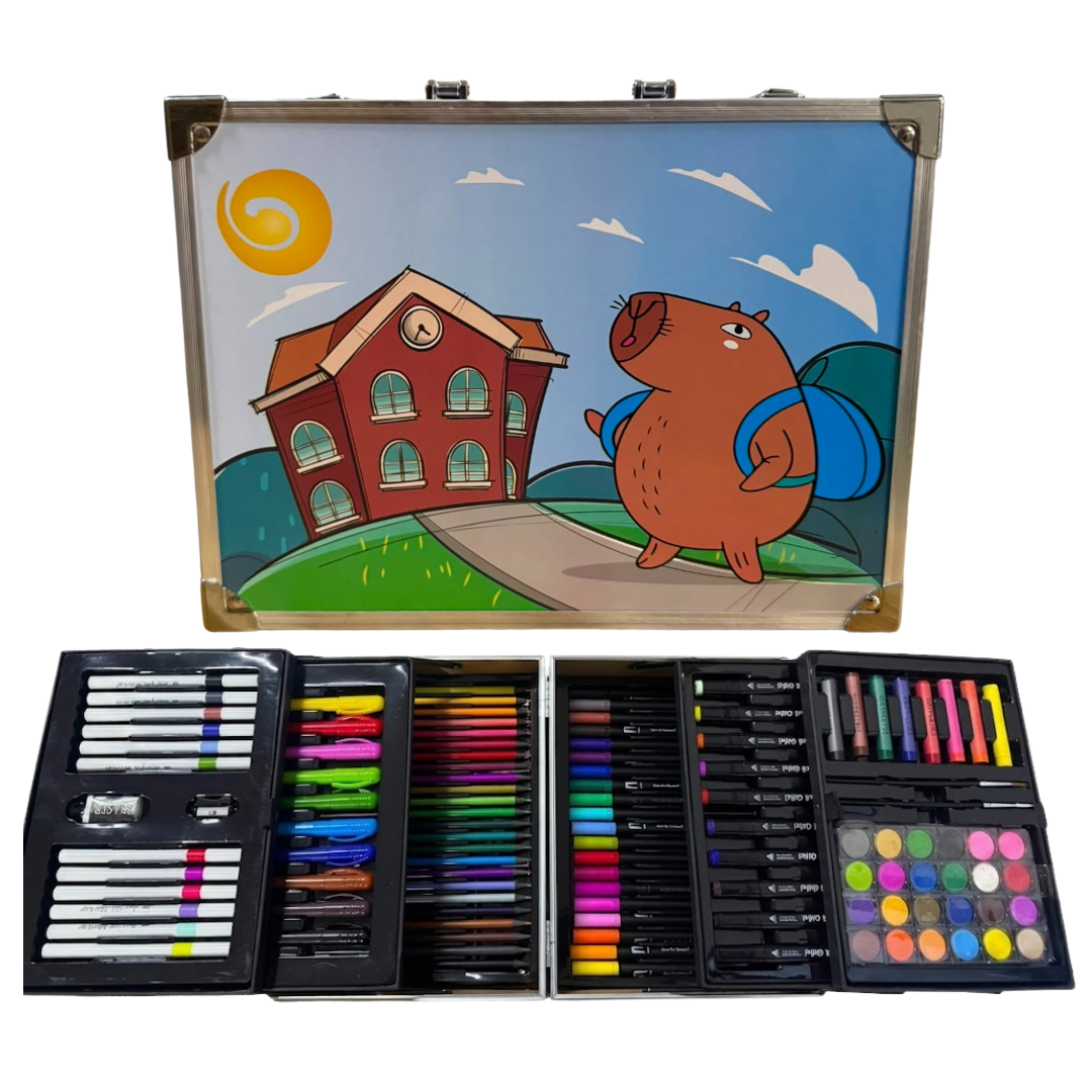 SET DE ARTE MALETA DE ALUMINIO 85 PIEZAS TOUCH + LIBRO PARA PINTAR - 1