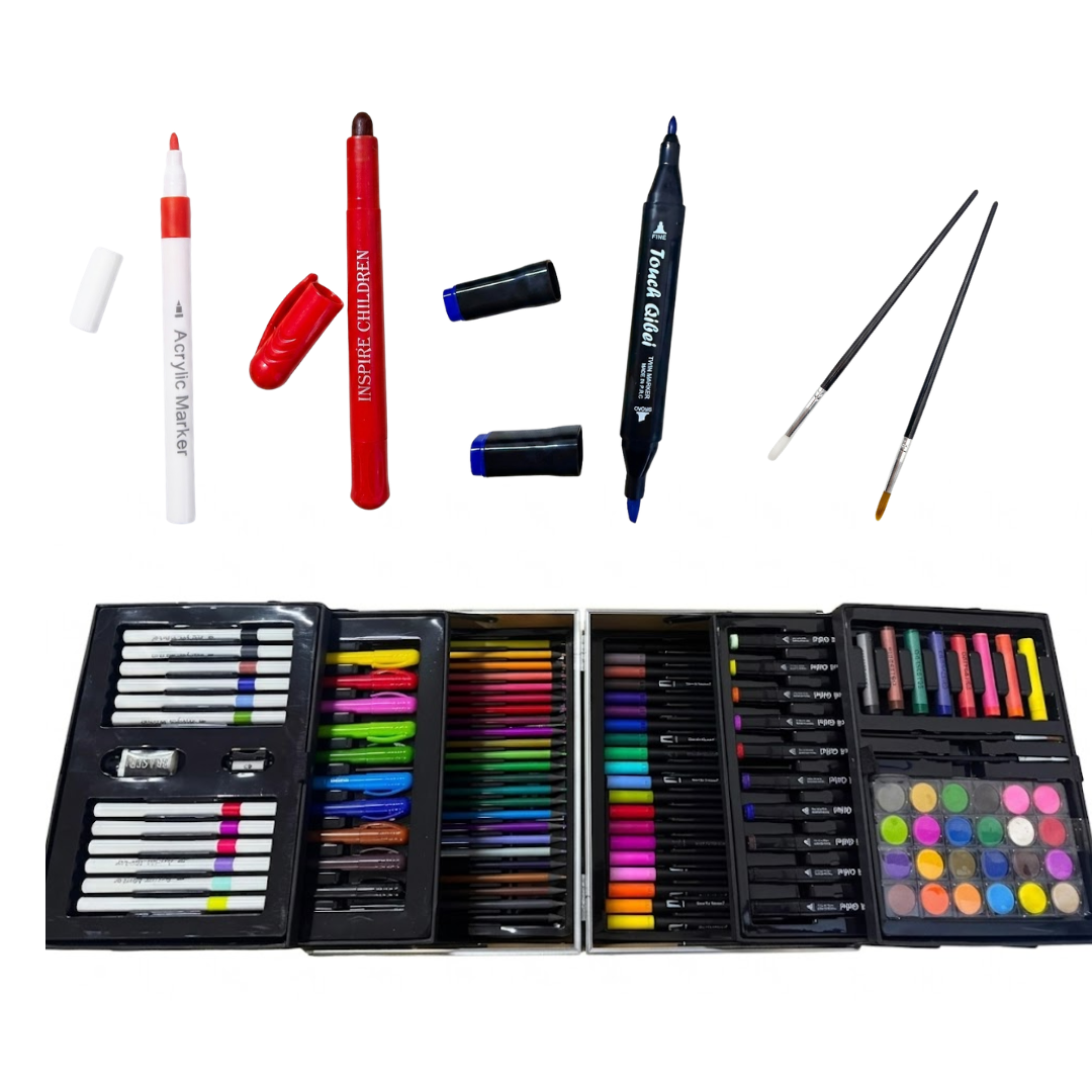 SET DE ARTE MALETA DE ALUMINIO 85 PIEZAS TOUCH + LIBRO PARA PINTAR - 3