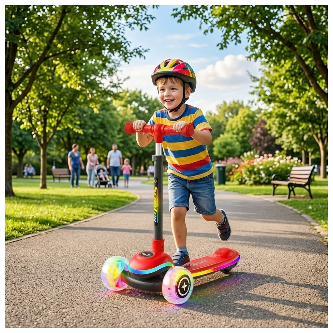 SCOOTER MONOPATIN PARA NIÑOS Y NIÑAS MUSICAL 3 RUEDAS RESISTENTE - 2
