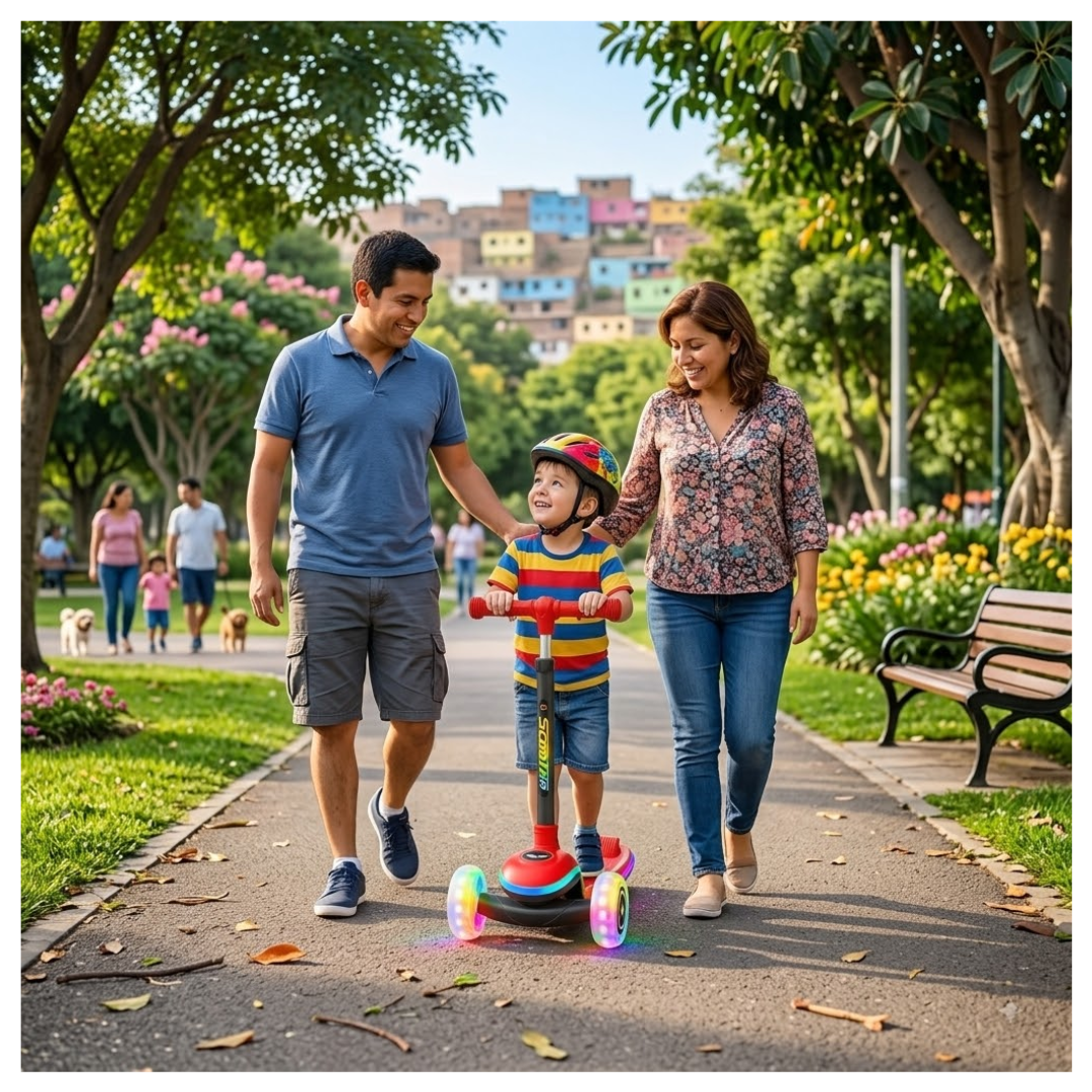 SCOOTER MONOPATIN PARA NIÑOS Y NIÑAS MUSICAL 3 RUEDAS RESISTENTE - 3