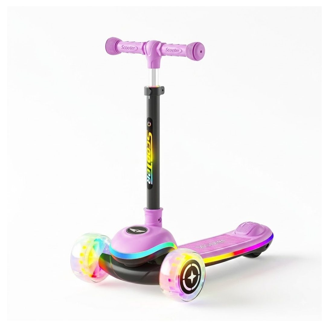 SCOOTER MONOPATIN PARA NIÑOS Y NIÑAS MUSICAL 3 RUEDAS RESISTENTE - 1
