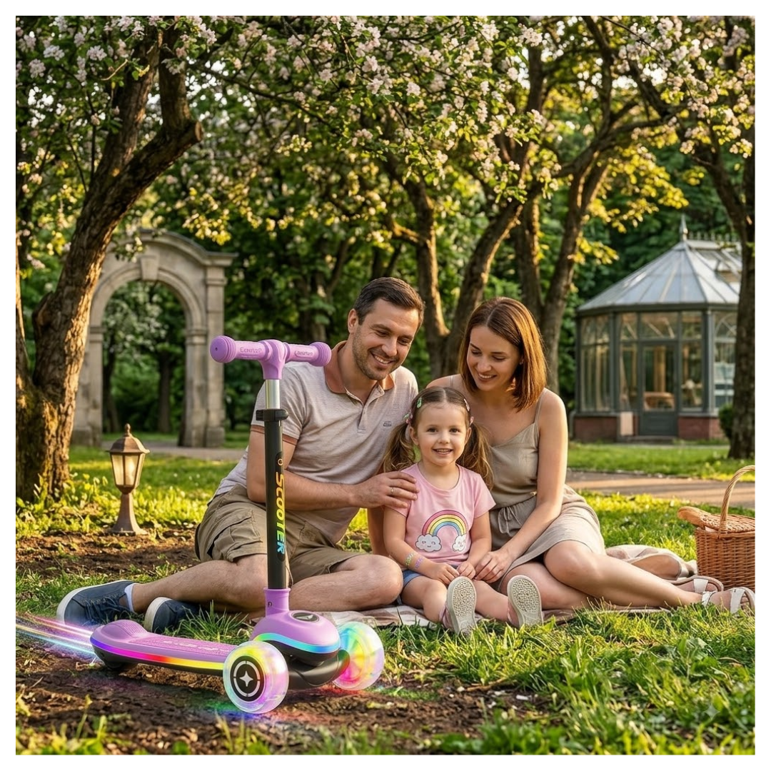SCOOTER MONOPATIN PARA NIÑOS Y NIÑAS MUSICAL 3 RUEDAS RESISTENTE - 3