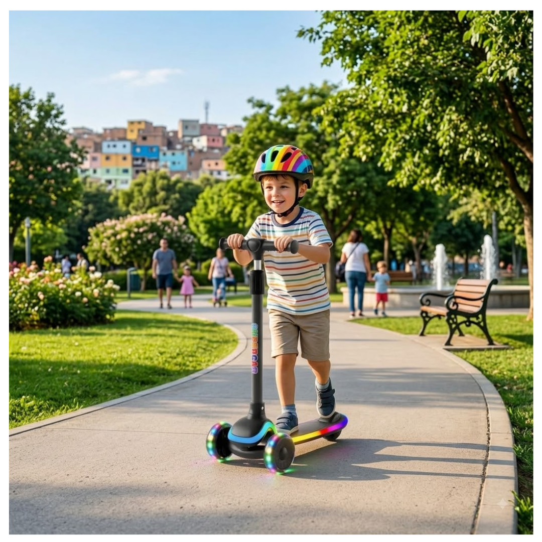 SCOOTER MONOPATIN PARA NIÑOS Y NIÑAS MUSICAL 3 RUEDAS RESISTENTE - 2