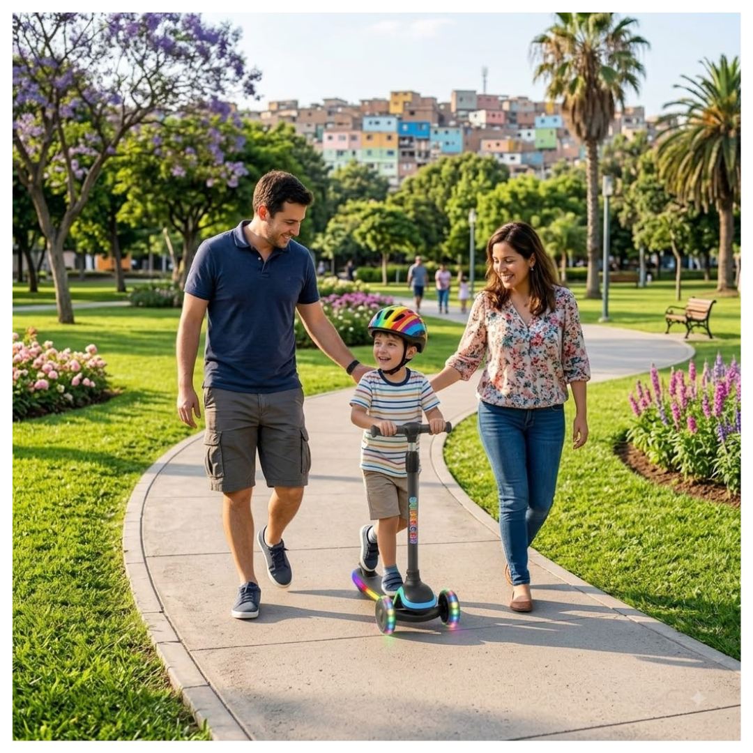 SCOOTER MONOPATIN PARA NIÑOS Y NIÑAS MUSICAL 3 RUEDAS RESISTENTE - 3