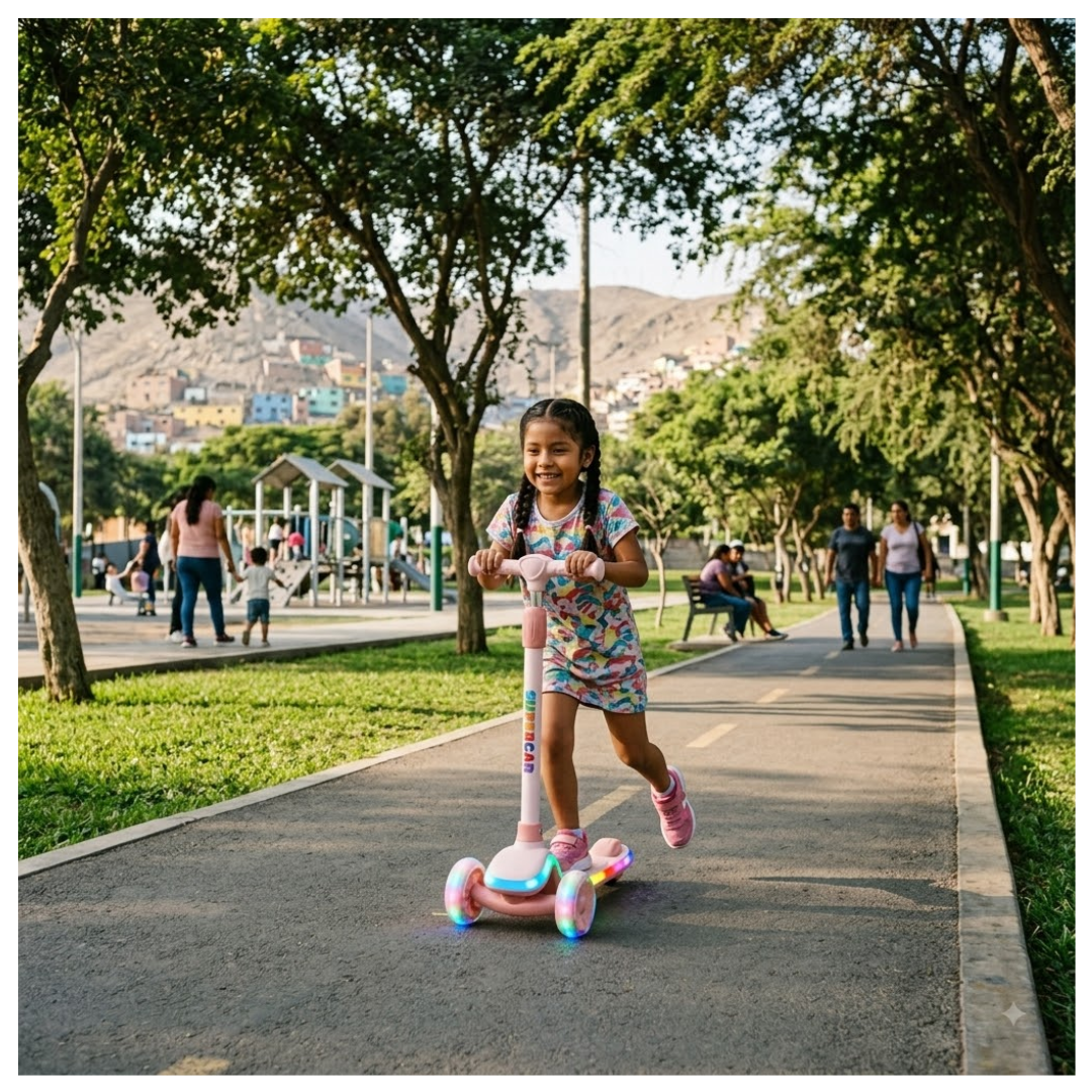 SCOOTER MONOPATIN PARA NIÑOS Y NIÑAS MUSICAL 3 RUEDAS RESISTENTE - 2