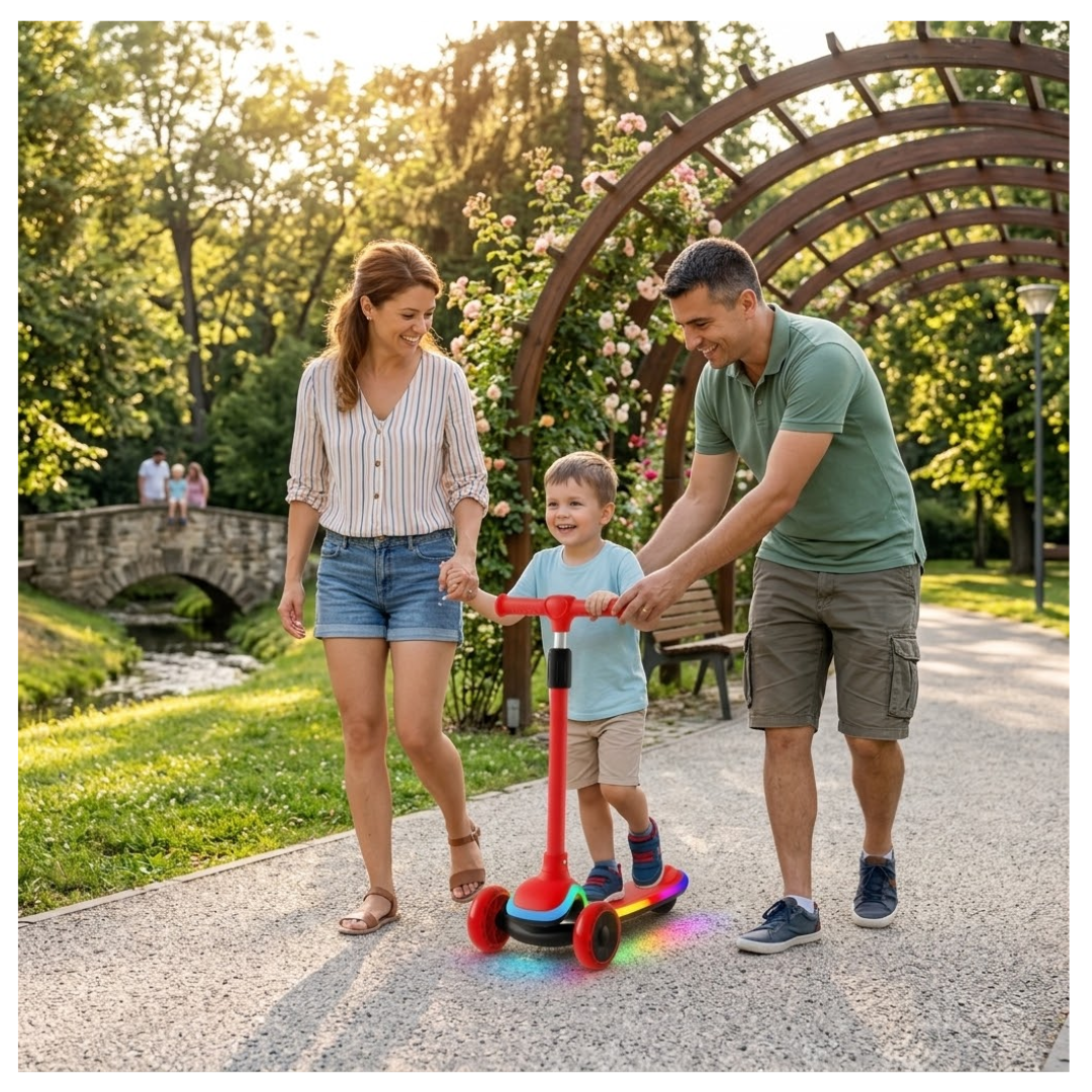 SCOOTER MONOPATIN PARA NIÑOS Y NIÑAS MUSICAL 3 RUEDAS RESISTENTE - 3