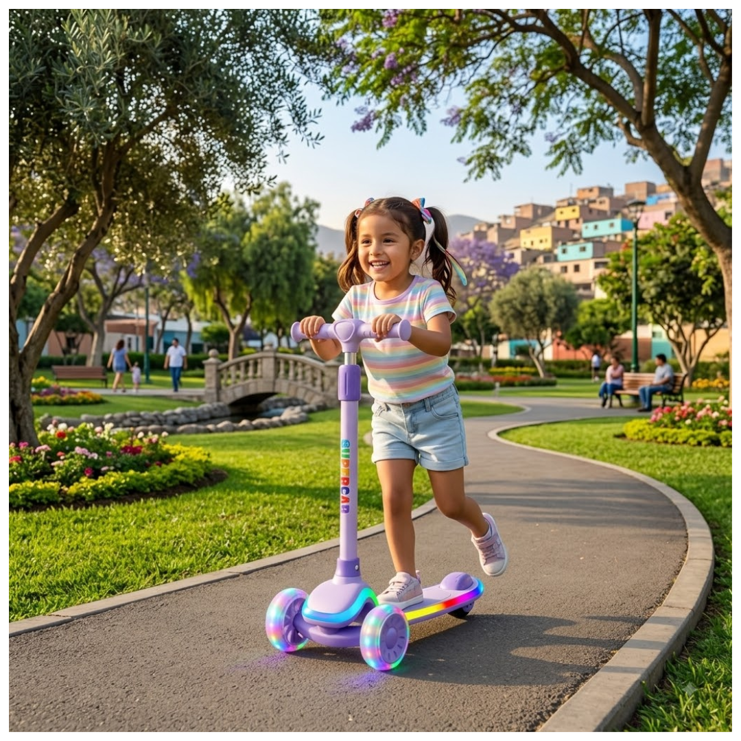 SCOOTER MONOPATIN PARA NIÑOS Y NIÑAS MUSICAL 3 RUEDAS RESISTENTE - 2