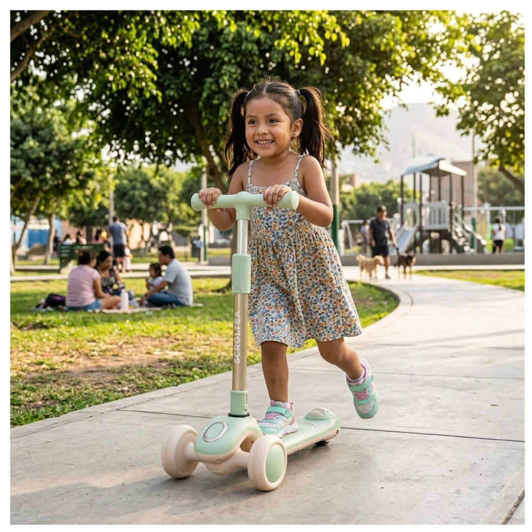 SCOOTER MONOPATIN PARA NIÑOS Y NIÑAS 3 RUEDAS DISEÑO FUTURISTA TRICICLO - 2