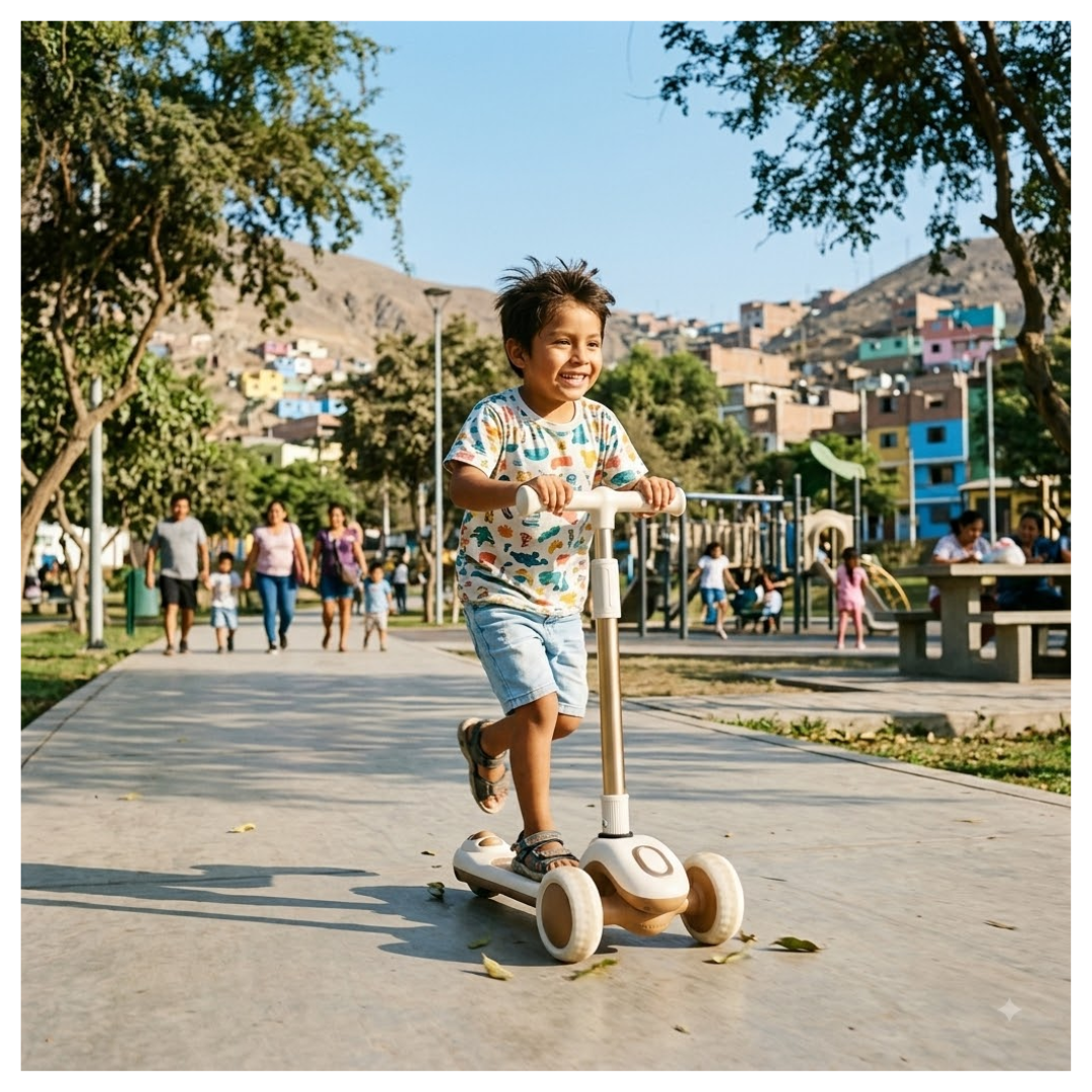 SCOOTER MONOPATIN PARA NIÑOS Y NIÑAS 3 RUEDAS DISEÑO FUTURISTA TRICICLO - 3