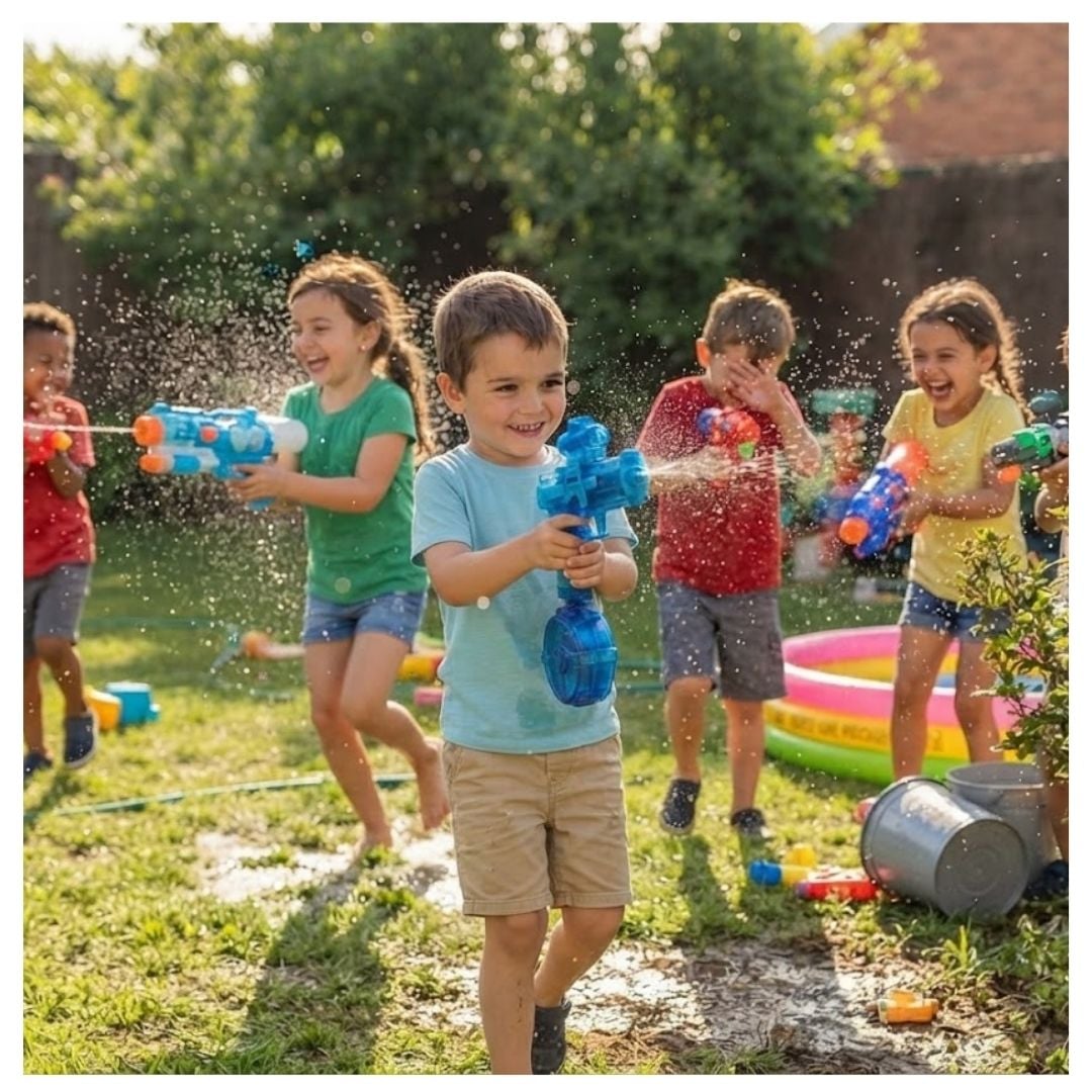 PISTOLA DE AGUA RECARGABLE LUCES LED MULTICARGA NERF NIÑOS Y ADULTOS - 3