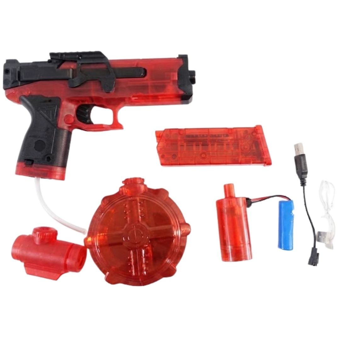 PISTOLA DE AGUA ELÉCTRICA RECARGABLE MULTICARGA CON LUCES LED - 4