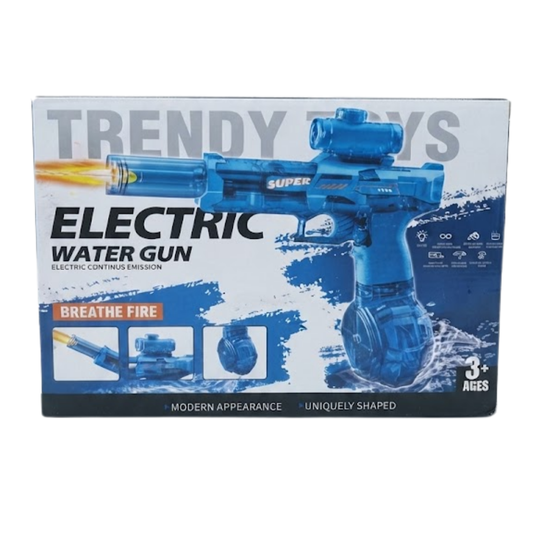 PISTOLA DE AGUA ELÉCTRICA RECARGABLE MULTICARGA CON LUCES LED - 5