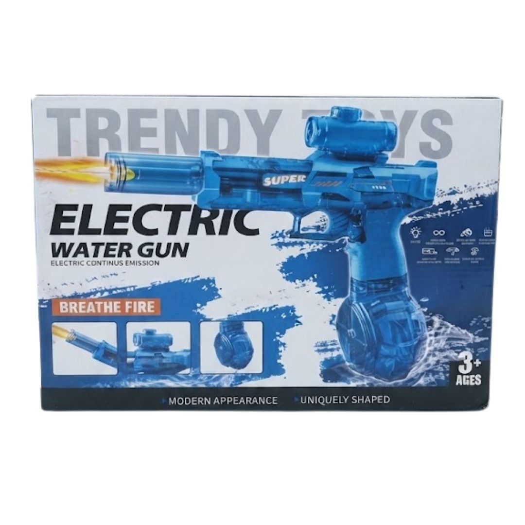 PISTOLA DE AGUA ELÉCTRICA RECARGABLE CON LUCES LED MULTICARGA - 5