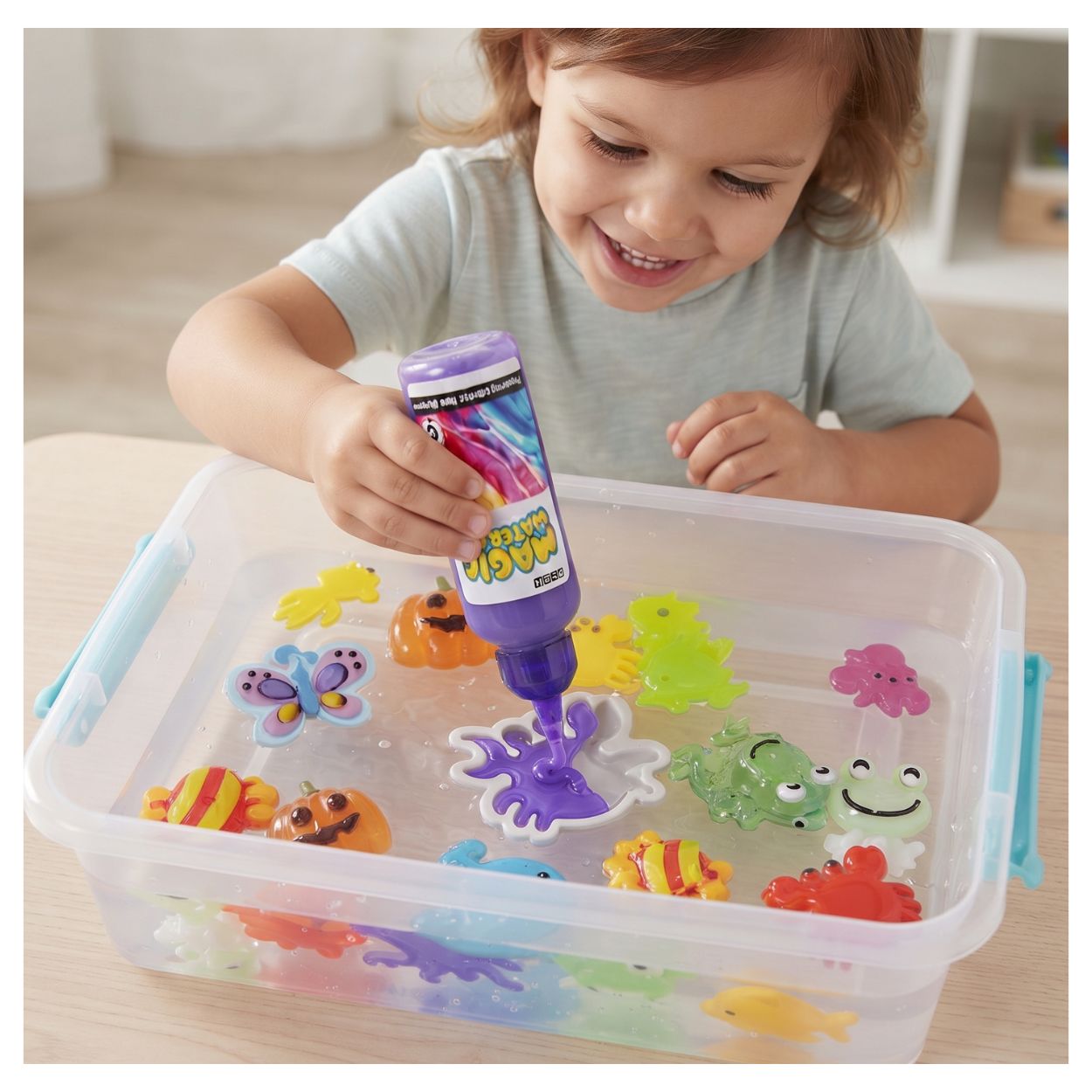 MEGA KIT PARA CREAR SQUISHIES EN AGUA 12 COLORES CON MOLDES - 2