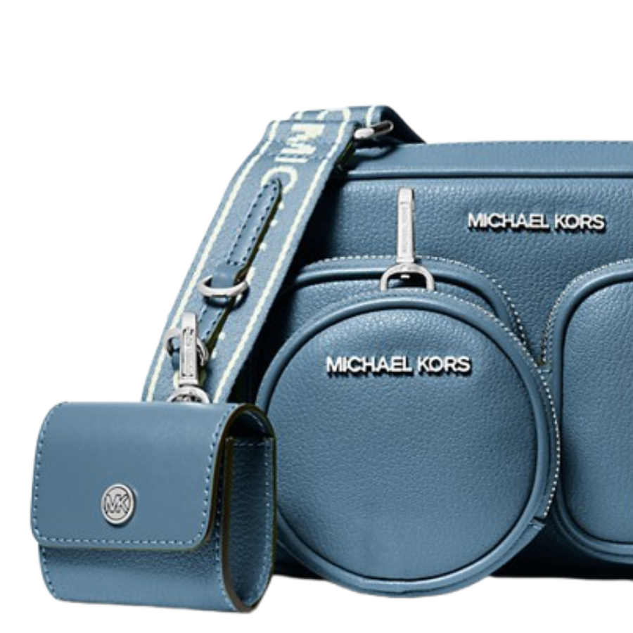 MICHAEL KORS BOLSO CRUZADO MEDIANO MULTIPOCKET COLOR ACERO - 4