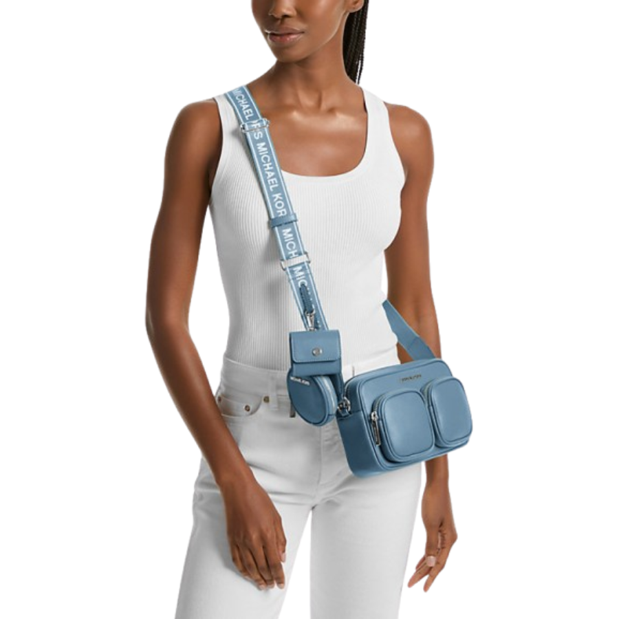 MICHAEL KORS BOLSO CRUZADO MEDIANO MULTIPOCKET COLOR ACERO - 5