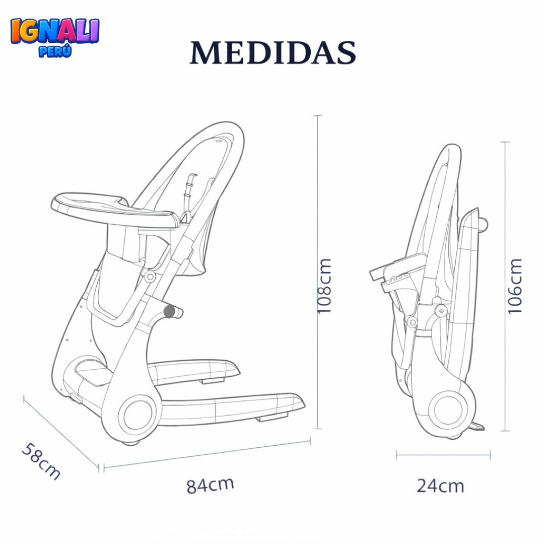 SILLA COMEDOR INFANTIL PREMIUM MULTIFUNCIÓN - 7