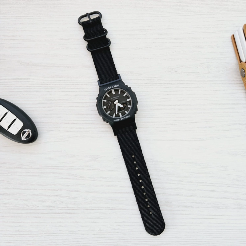 CORREA NYLON PARA CASIO G-SHOCK GA-2100 - NEGRO - 1