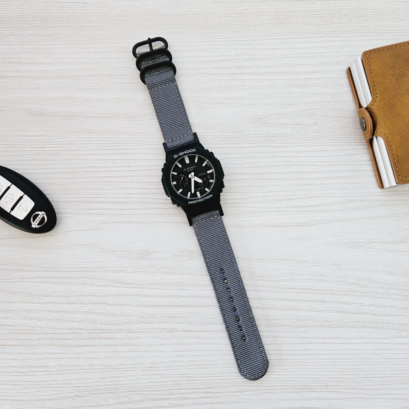 CORREA NYLON PARA CASIO G-SHOCK GA-2100 - GRIS - 1