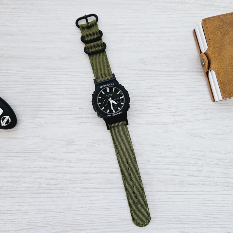 CORREA NYLON PARA CASIO G-SHOCK GA-2100 - VERDE - 1