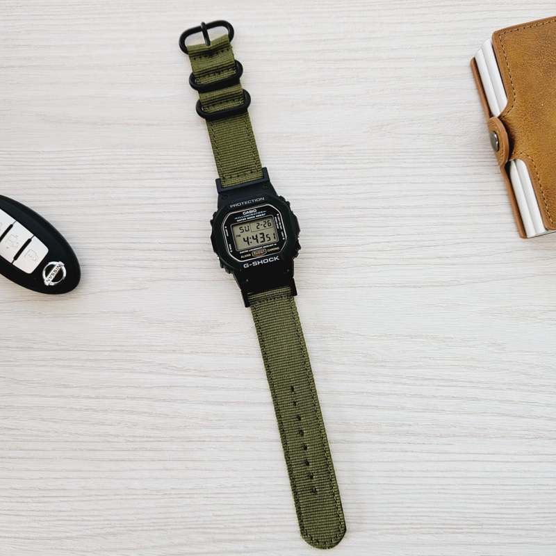 CORREA NYLON PARA CASIO G-SHOCK DW-5600 - VERDE - 1