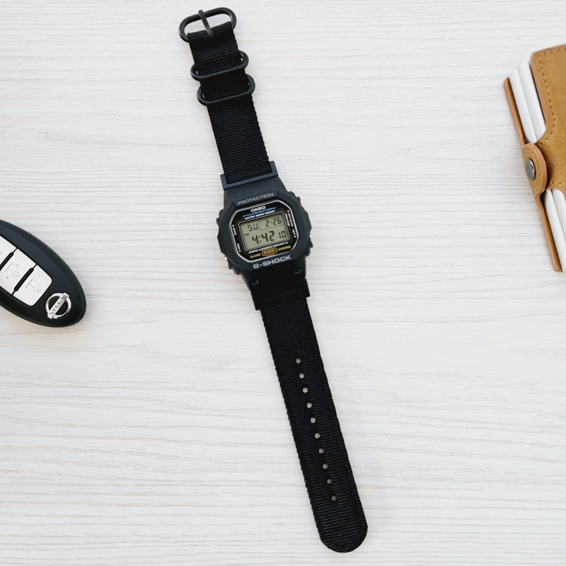 CORREA NYLON PARA CASIO G-SHOCK DW-5600 - NEGRO - 1