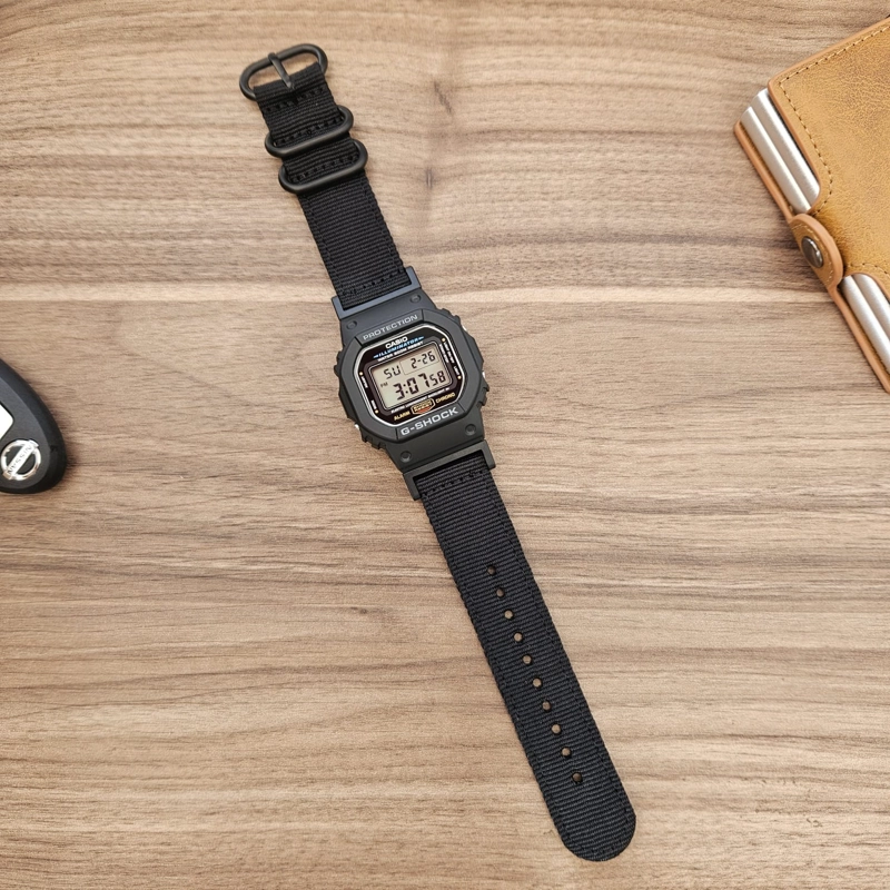 CORREA NYLON PARA CASIO G-SHOCK DW-5600 - NEGRO - 5