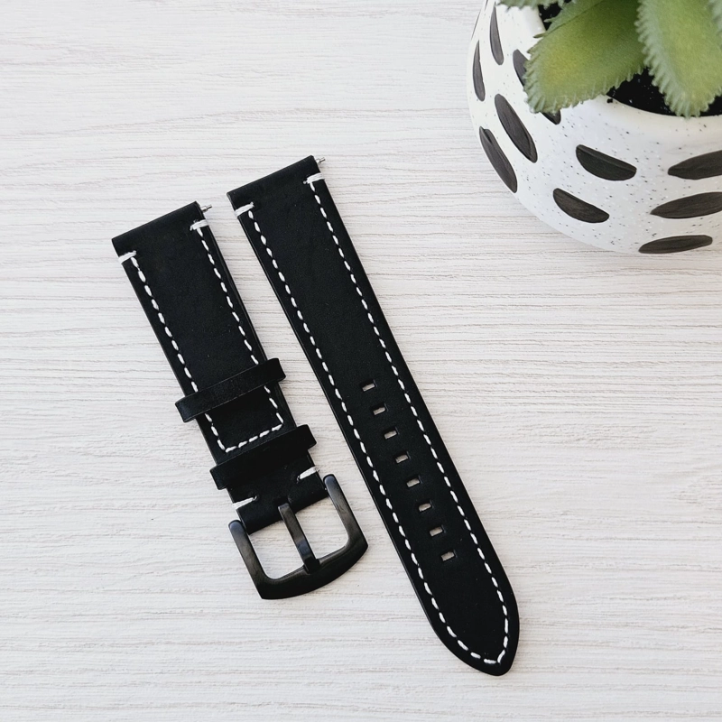 CORREA CUERO PARA SAMSUNG GALAXY WATCH 7 - NEGRO - 2