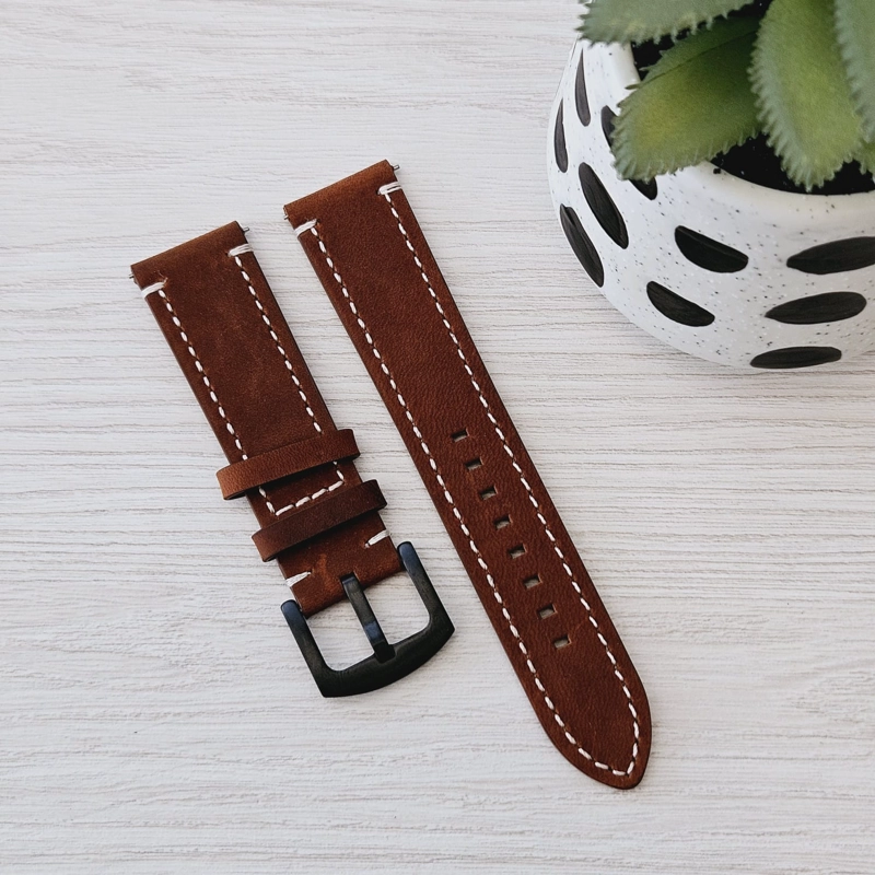 CORREA CUERO PARA SAMSUNG GALAXY WATCH 7 - MARRON - 3
