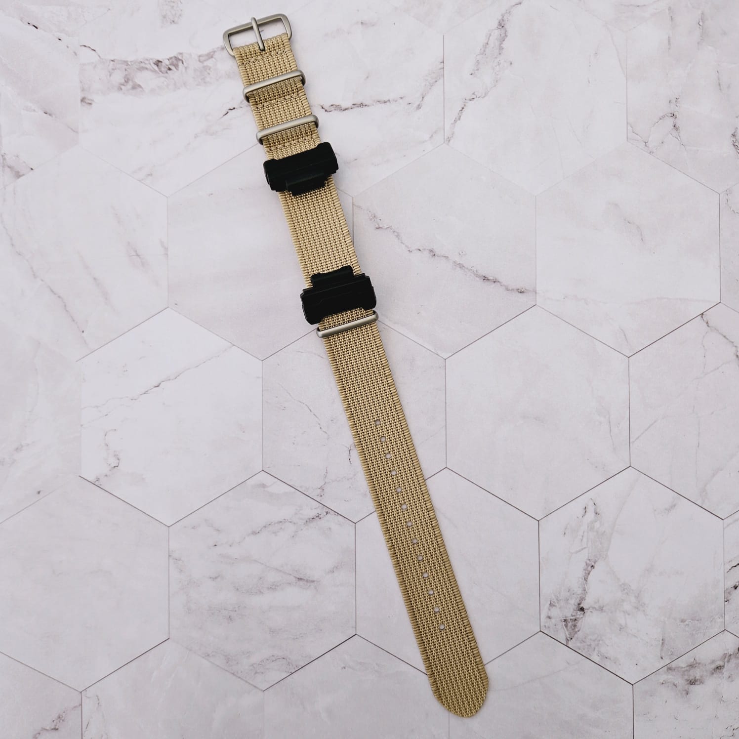 CORREA NYLON NATO PARA CASIO G-SHOCK DW-9052 - BEIGE - 1